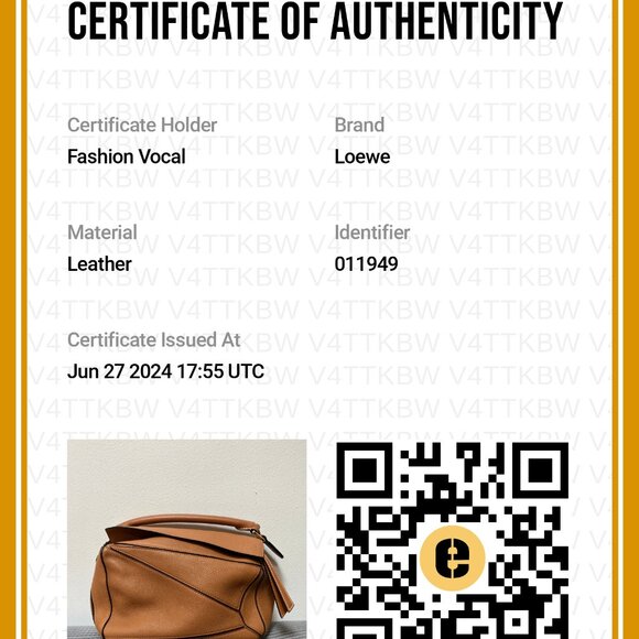 LOEWE Small Textured Leather Puzzle Bag Tan - Picture 11 of 11